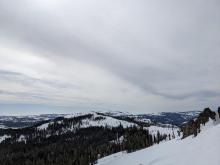 Cloud cover moved into the area around 1 pm. 