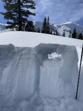 Snow pit test CT20 SP 25cm down