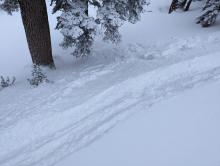 Test slopes produced very small avalanches somewhere between dry loose and wind slab