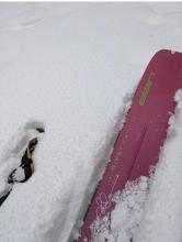 The graupel layer was present on the upper elevations on Hidden.