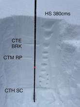 Snow profile from E aspect at 6600'