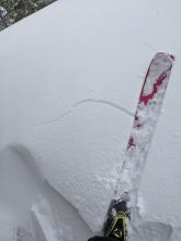 Small cracks in a wind-loaded area near the summit of Rubicon.