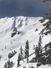 Wind Slab - top of Little AK 