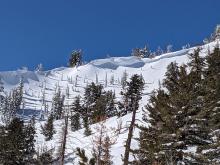 Other large cornices still exist on Incline Lake Peak.