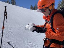 Firm rain crust with a dusting of soft snow on top of it.