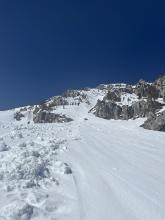 Old debris under the south couloir