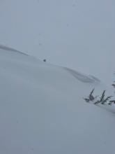 Cornices along the summit ridge were large.