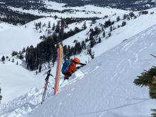 ECT at the location of yesterday's avalanche.