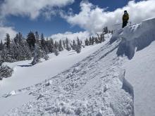 Cornice pieces dropped on wind-loaded test slopes did not produce additional signs of instability. 