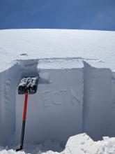 ECTN on a wind-loaded N-facing test slope.