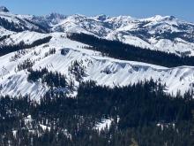 Wet loose avalanches and cornice collapses along the Sierra Crest