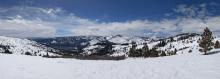 Cloud cover started to increase over the Sierra Crest around noon. 