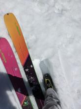 Sinking into deep wet snow when we stepped off our skis on a SE aspect at 8000 ft at 10 am.