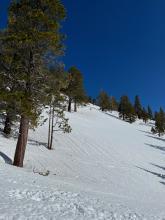 Some lower slopes had visible runnels still on the surface. 