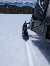 Ski, track, and boot penetration were limited to 2-3"