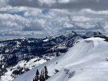 Cloud cover looking south along the Sierra Crest.