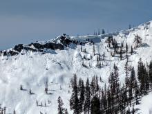 Large cornices and recent wet loose activity along the Becker/Talking/Ralston ridge