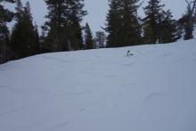 Raised ski tracks