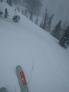 Shooting cracks on a wind loaded slope triggered by a skier on the ridge. 