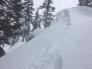 Skier triggered wind slab.  Crown up to 2' deep.  7800', NE aspect.