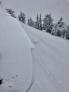 Cornice drop and resulting wind slab avalanche