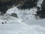 Large long running wet slide in South Fork