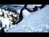 Small wet loose slide on a test slope triggered by a ski cut.