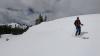 Ski Cut on a Sunny, Wet Test Slope - Loose Wet Sluff - Donner Summit