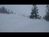 Strong NE winds transporting snow on Incline Lake Peak