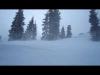 Wind transport of snow on jakes peak