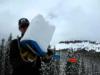 Break in crust below new snow, Andesite Ridge, 20140228